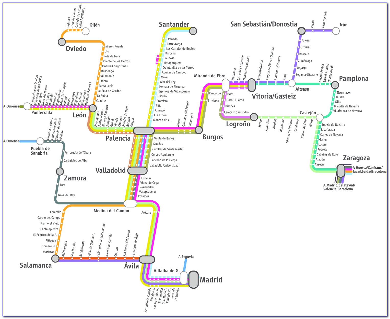 Renfe Train Map Barcelona