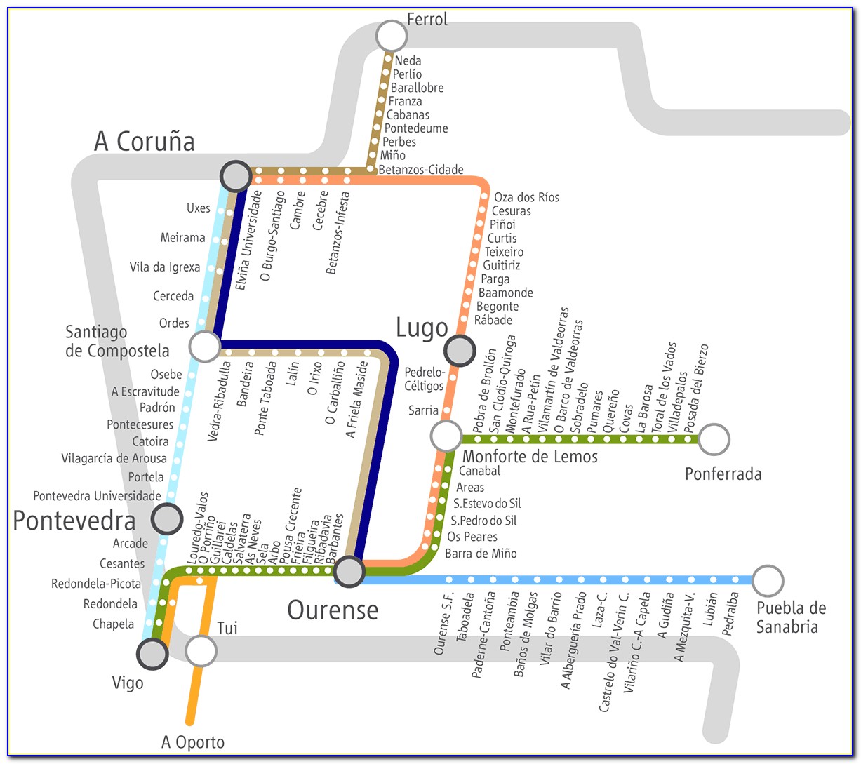 Renfe Train Map Madrid