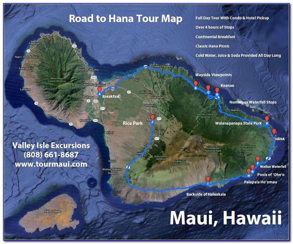 Road To Hana Map With Stops Pdf