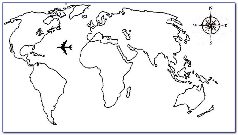 Simple World Map Outline Ks1