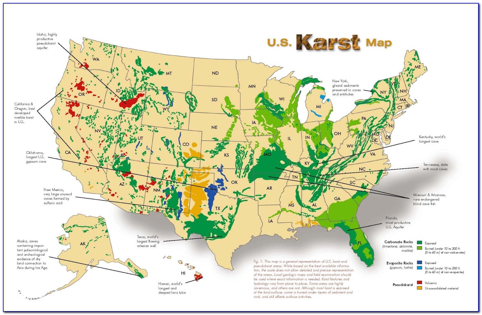Sinkhole Hazard Map Usa