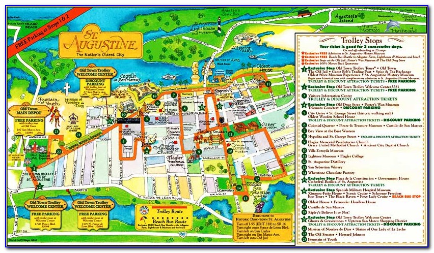 St Augustine Historic District Map