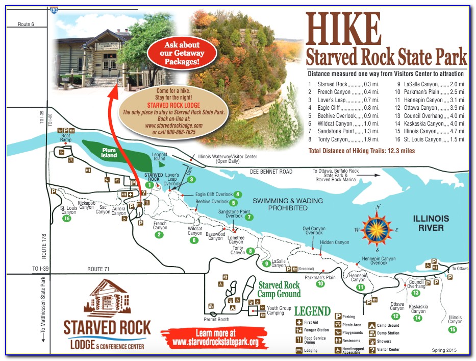 Starved Rock State Park Waterfall Map