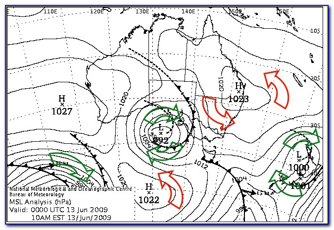 Synoptic Weather Map Wind Direction