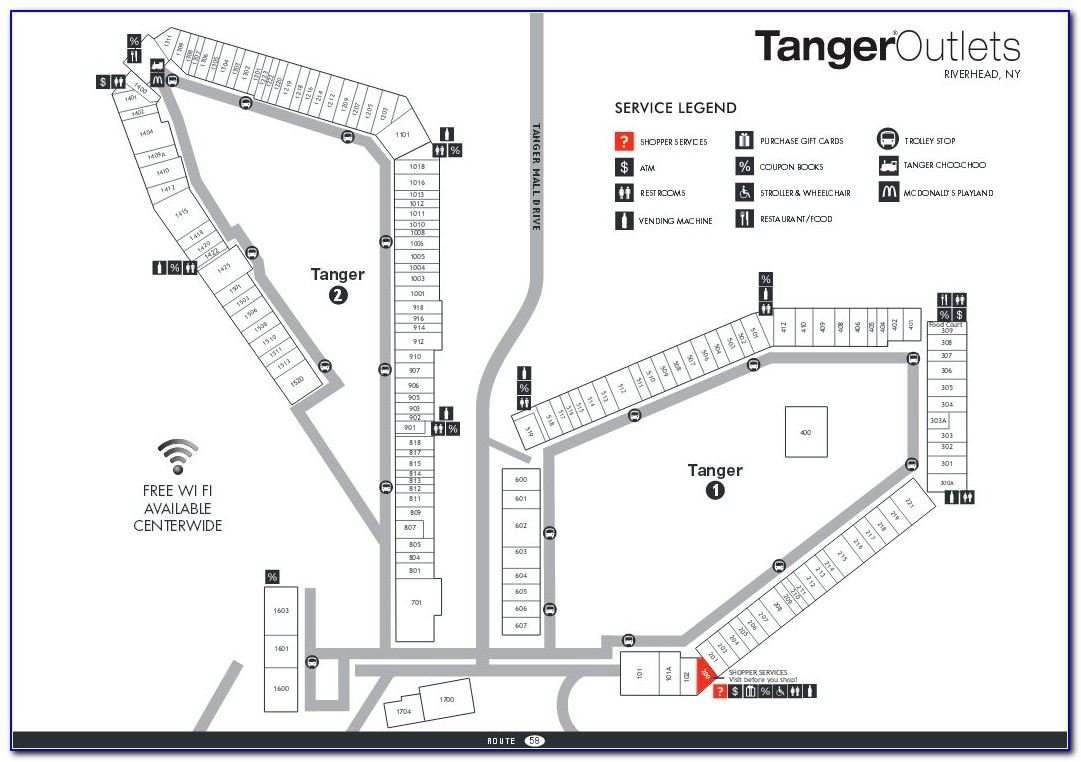 Tanger Riverhead Map