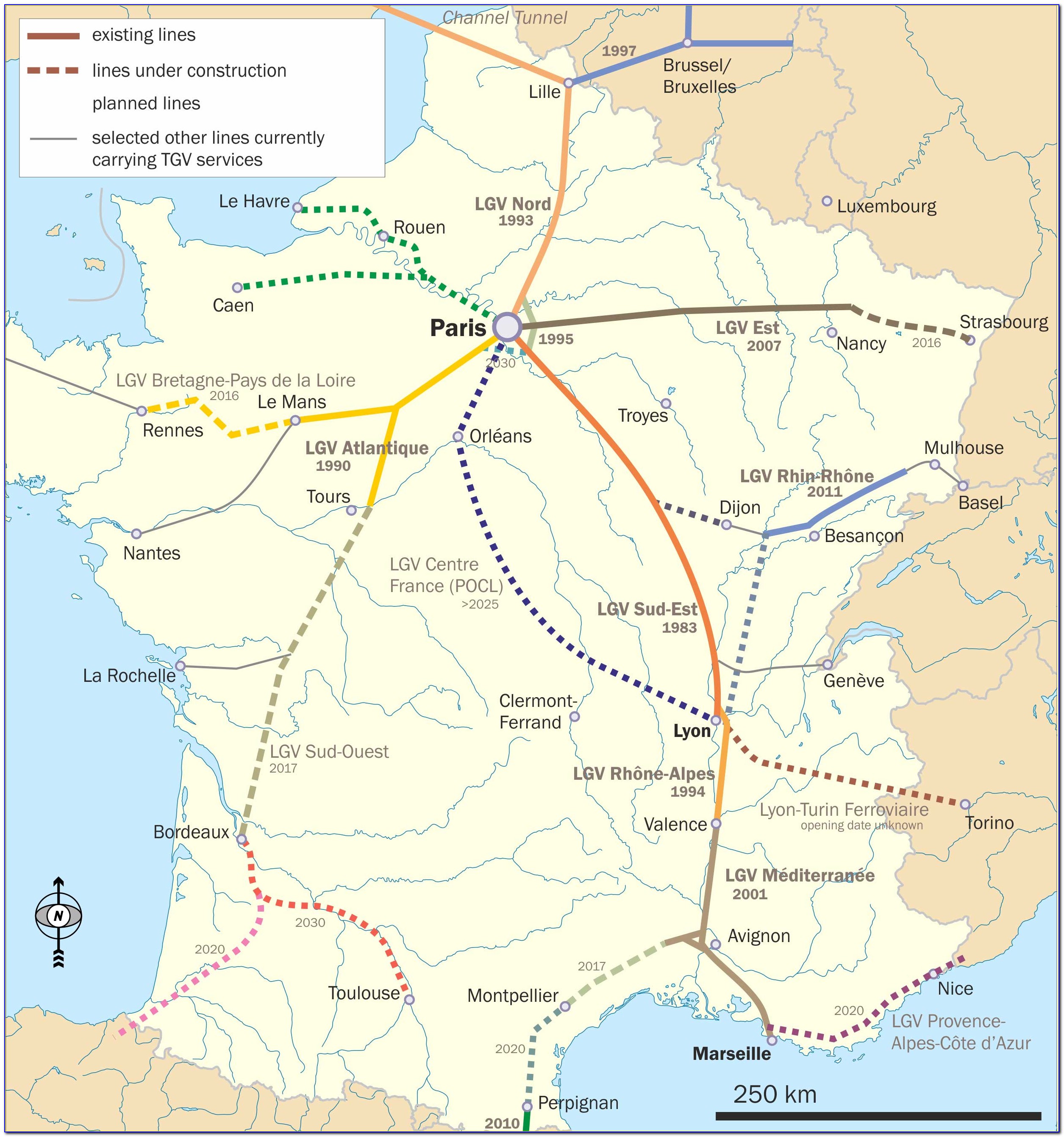Tgv Railway Map