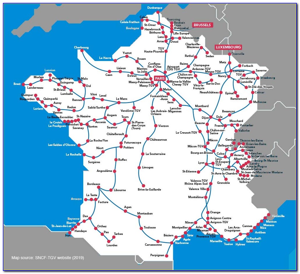 Tgv Train Map France