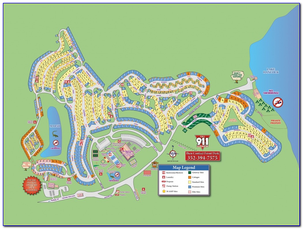 Thousand Trails Bend Campground Map