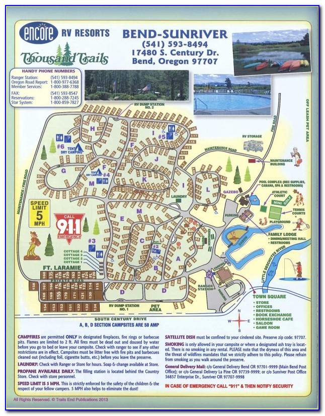 Thousand Trails Orlando Campground Map