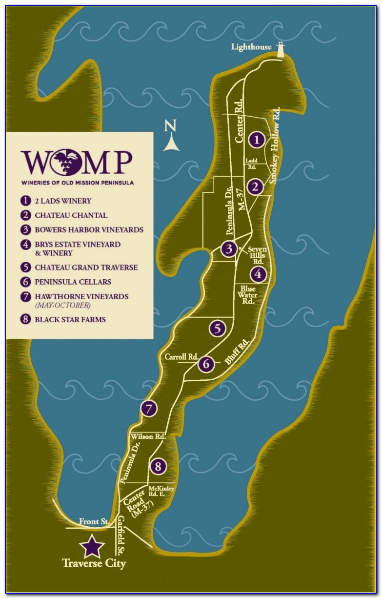 Traverse City Mi Wineries Map