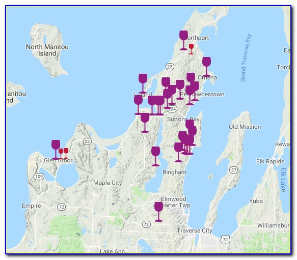 Traverse City Wineries And Breweries Map
