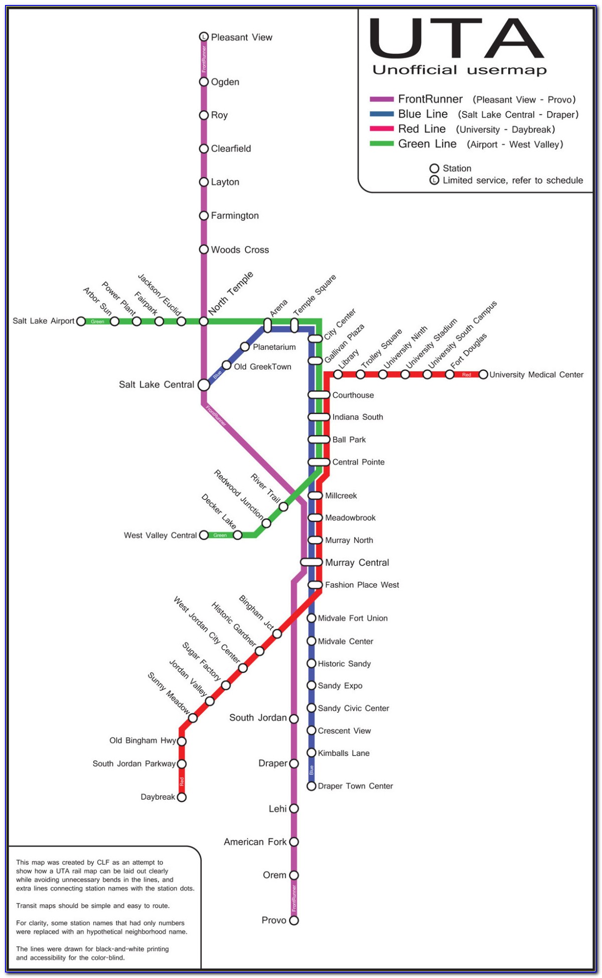 Trax Line Map Salt Lake City
