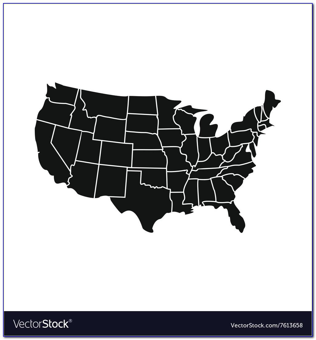 United States Map Outline Vector Free