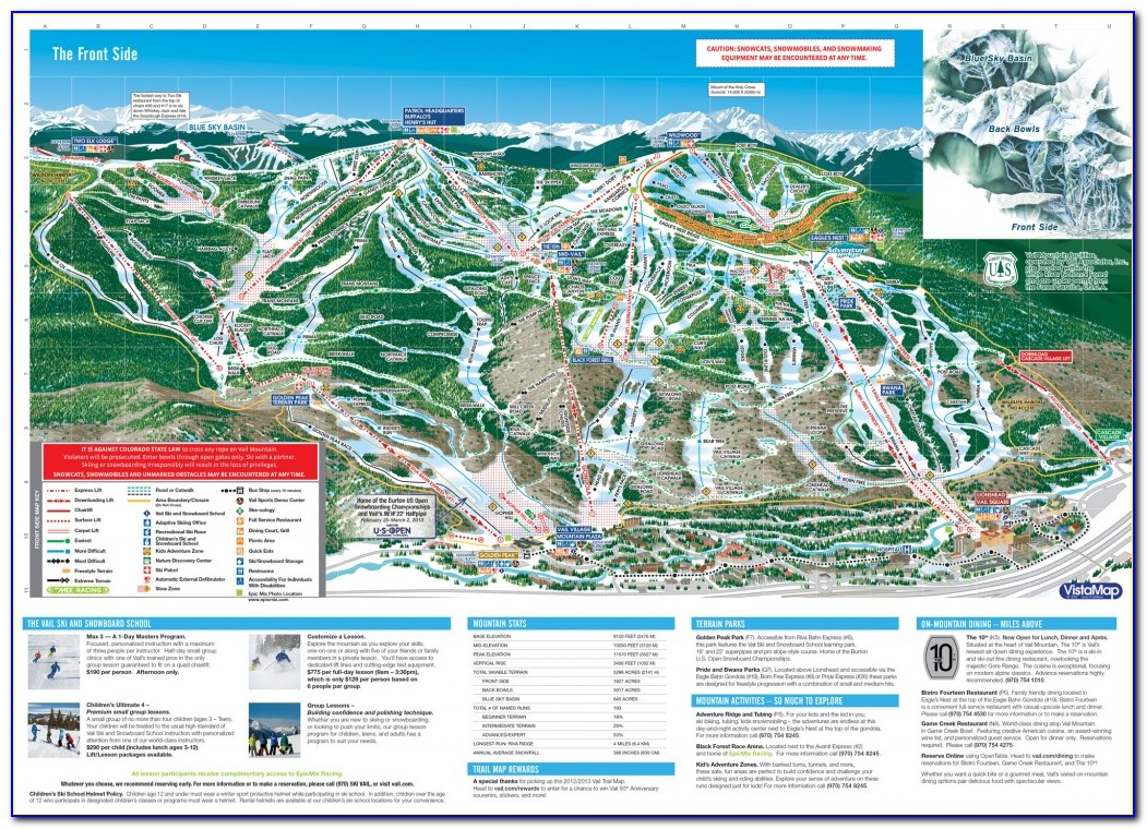 Vail Ski Resort Village Map