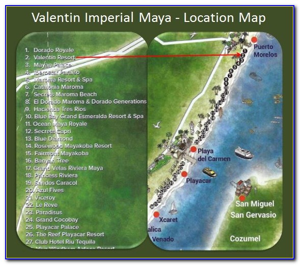 Valentin Imperial Riviera Maya Room Map
