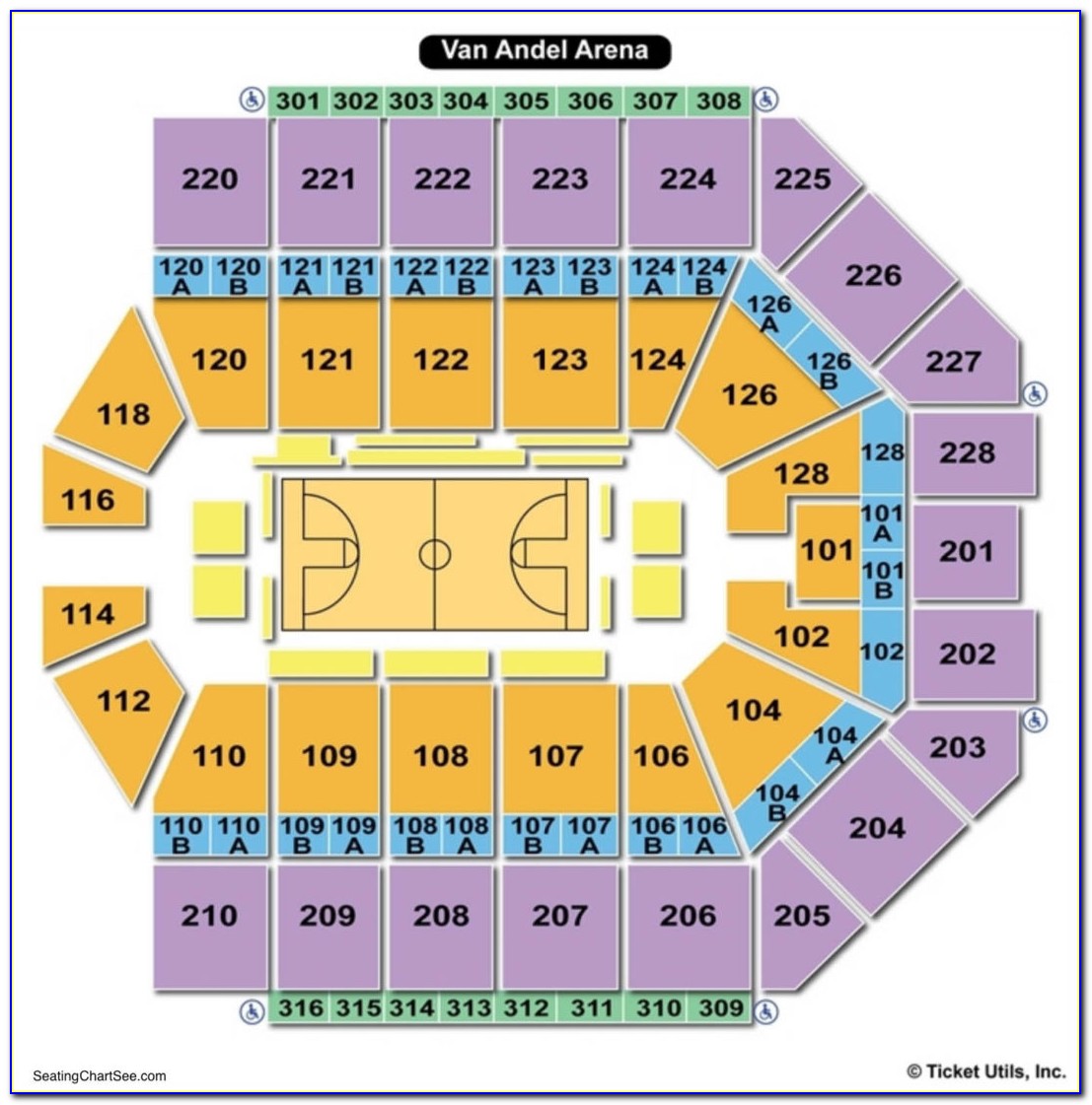 Van Andel Arena Map Seats