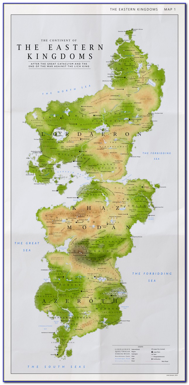 Vanilla Wow Eastern Kingdoms Map