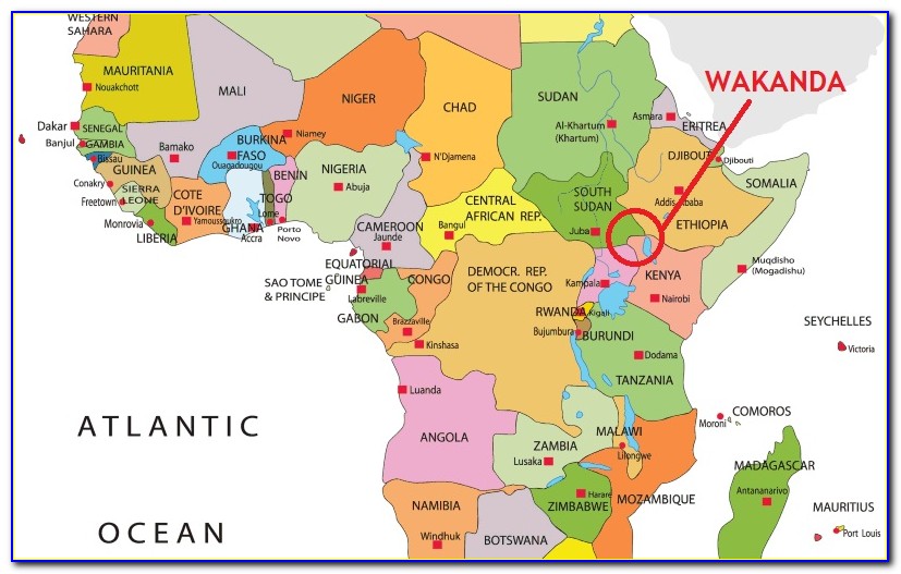 Wakanda Africa Mapa