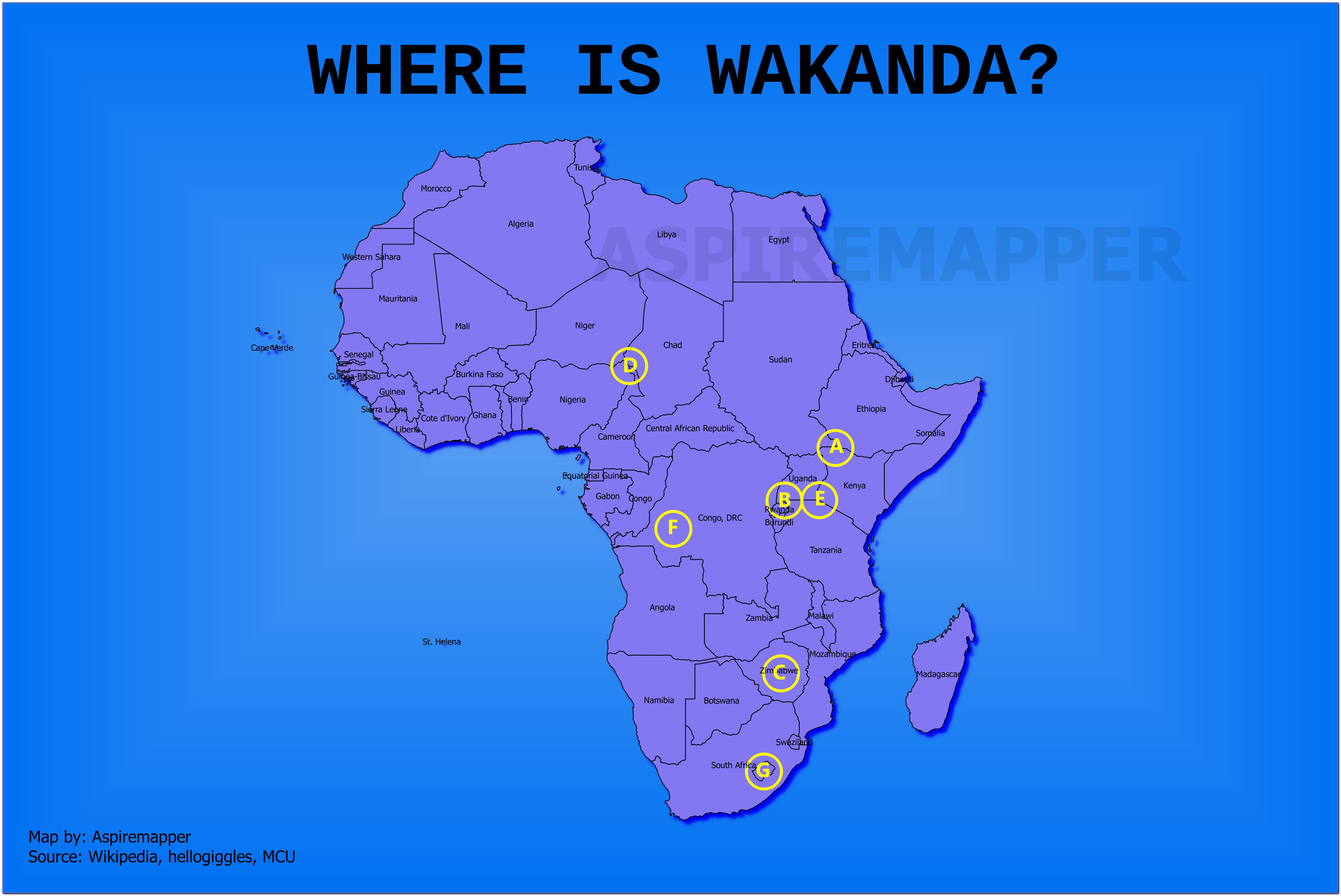 Wakanda Location On Africa Map
