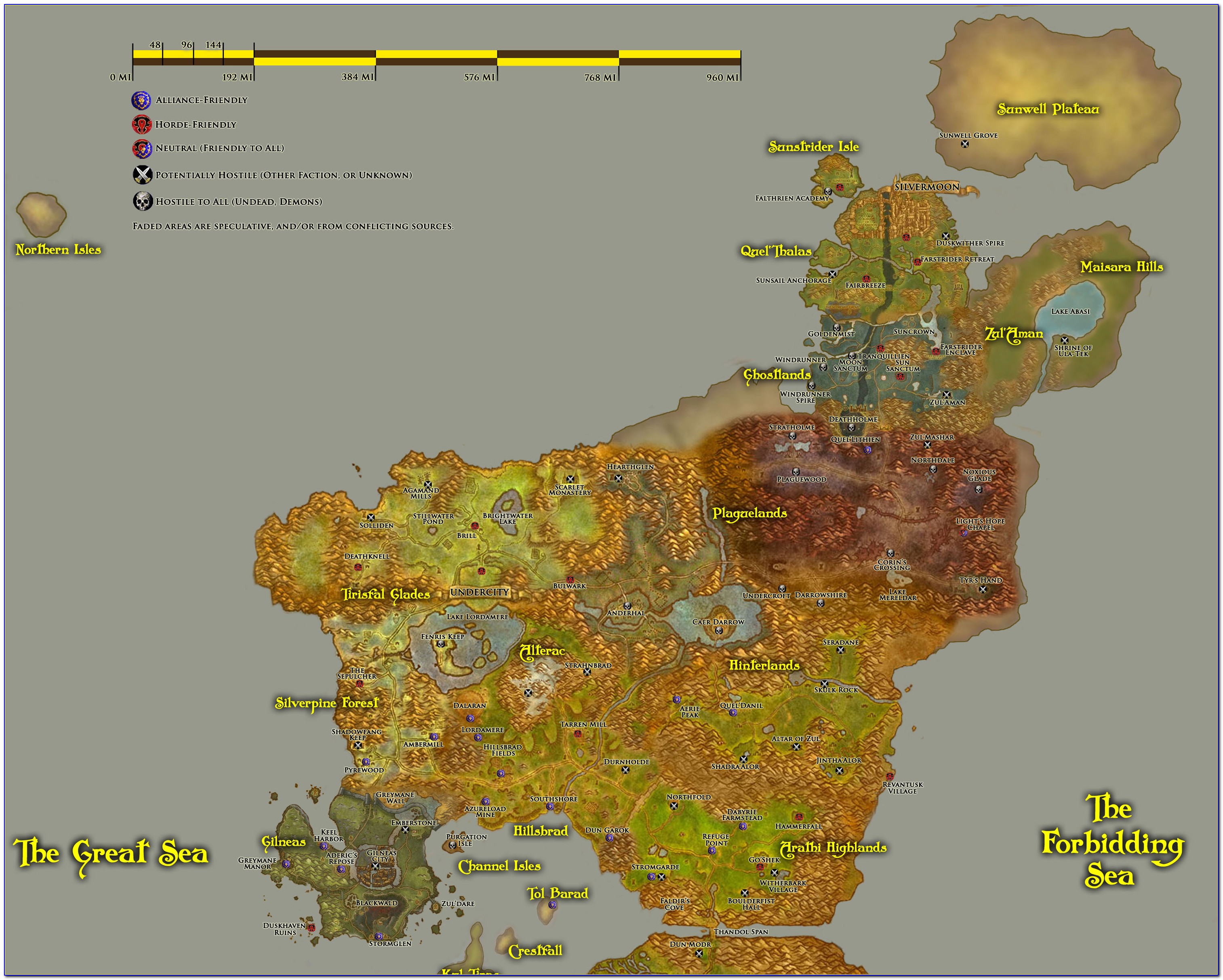 Warcraft Eastern Kingdoms Map