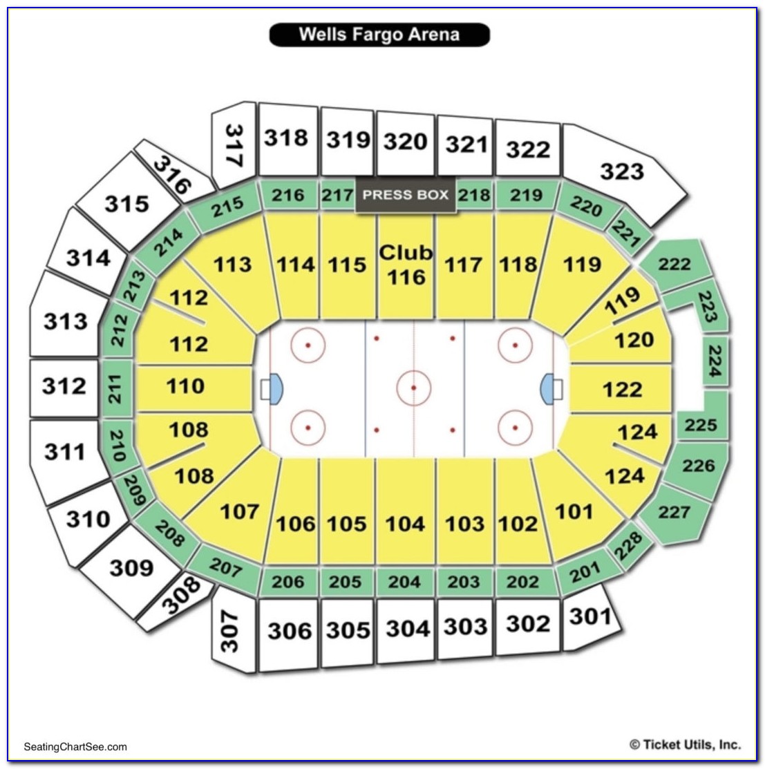 Wells Fargo Seating Chart For Disney On Ice