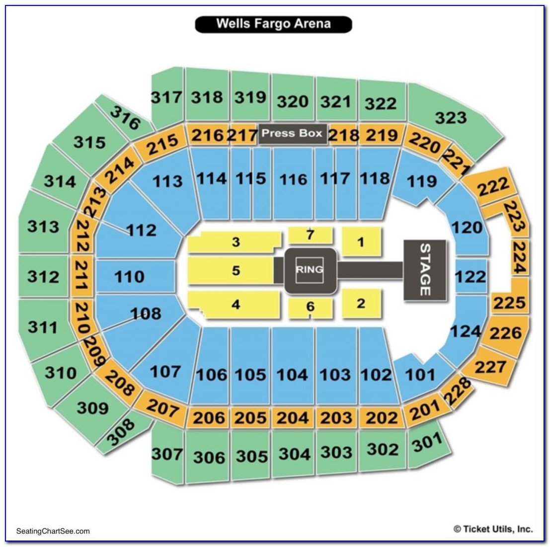 Wells Fargo Seating Chart With Rows