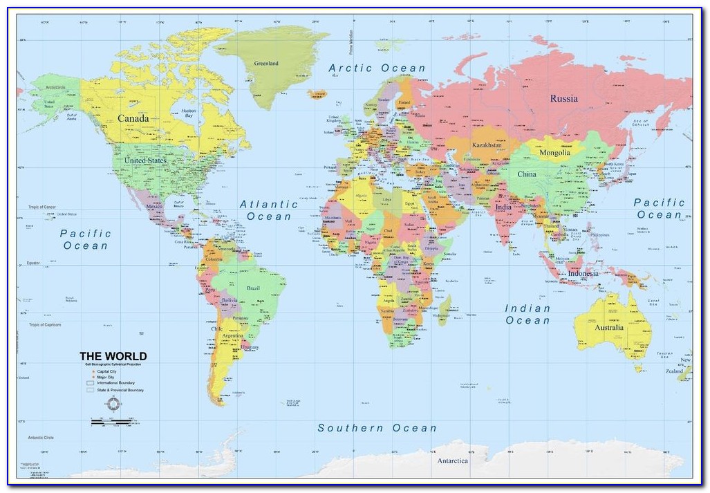 World Map A4 Printable Pdf