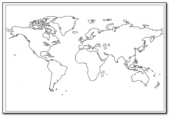 World Map Black And White Printable Pdf