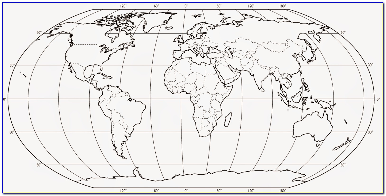 World Map Black And White Printable With Countries