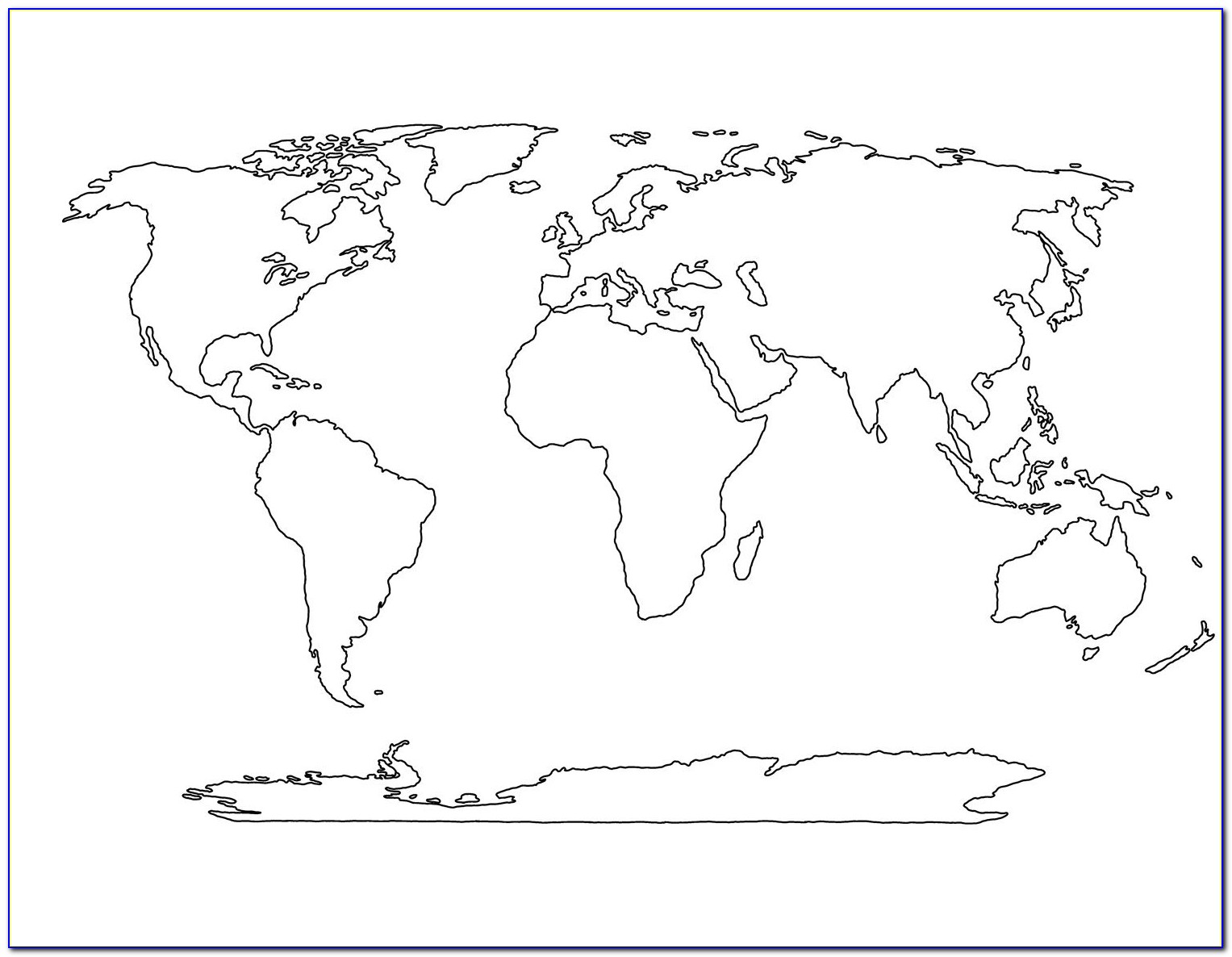 World Map Outline Simple Pdf