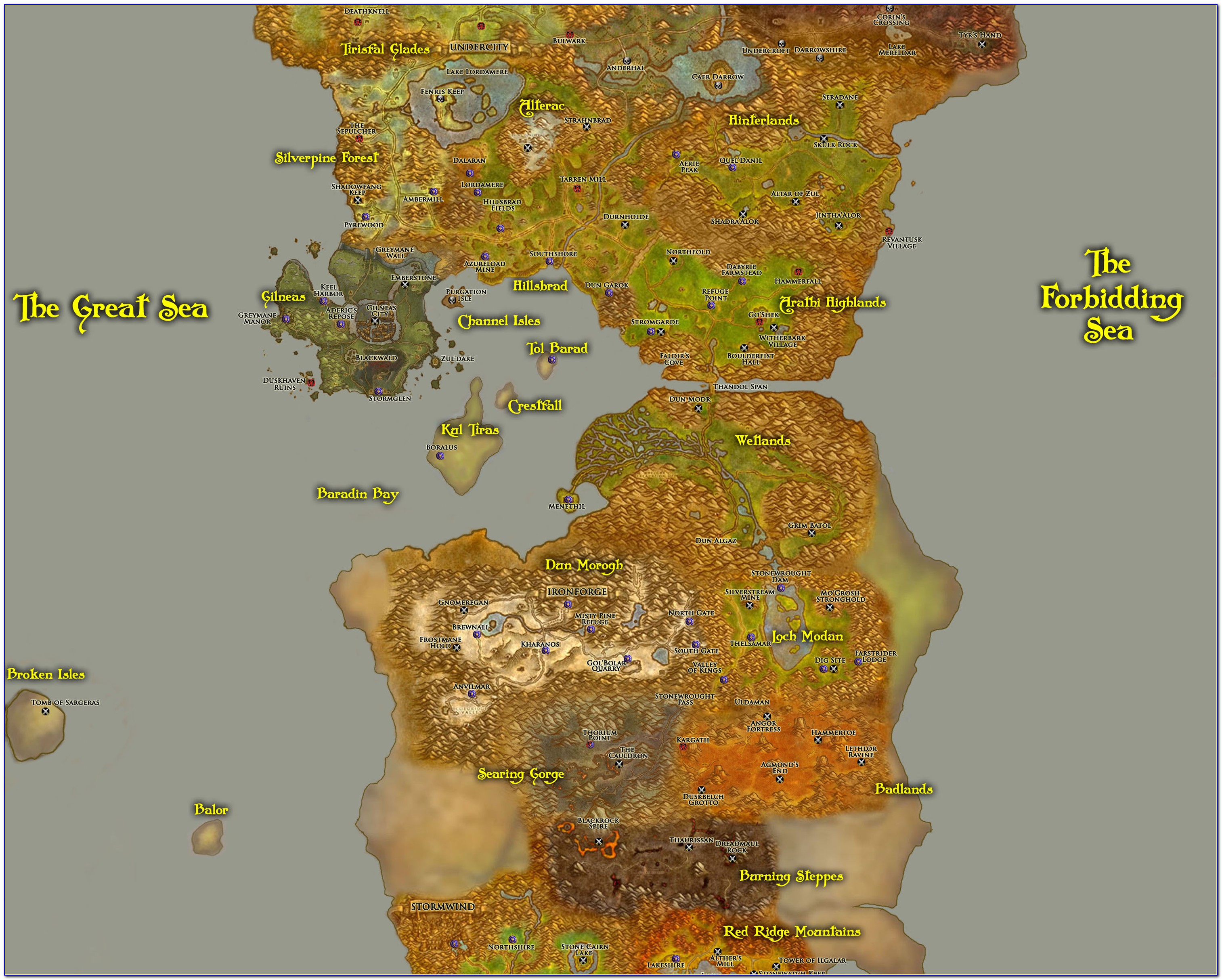 Wow Eastern Kingdoms Map Level