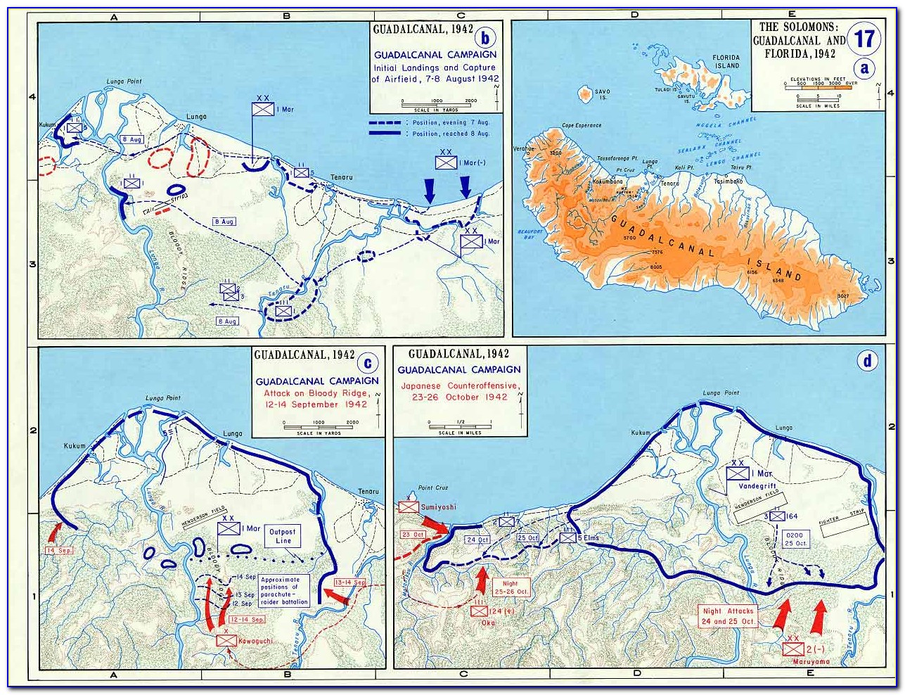 Ww2 Battle Of Guadalcanal Map