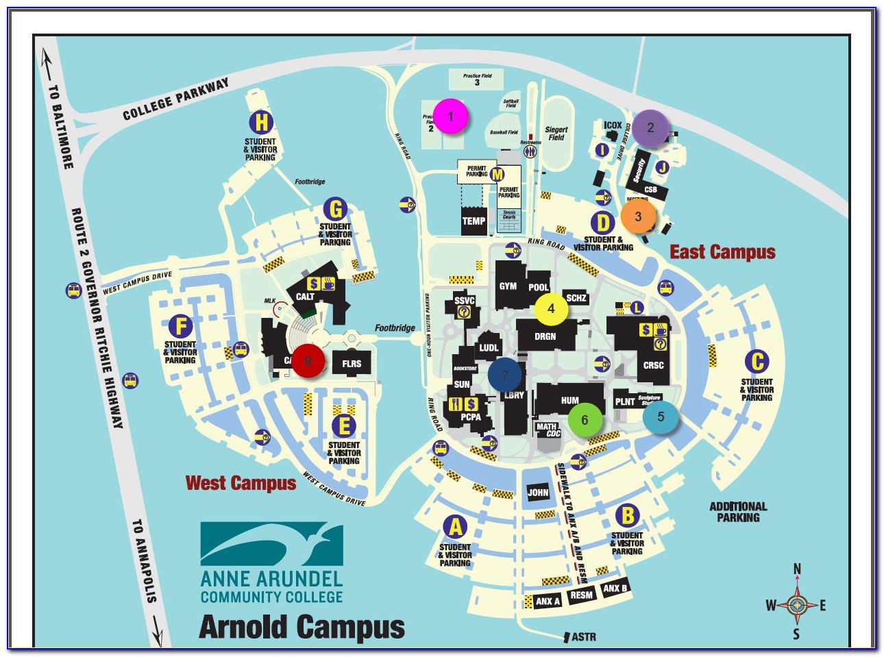 Anne Arundel Medical Center Site Map
