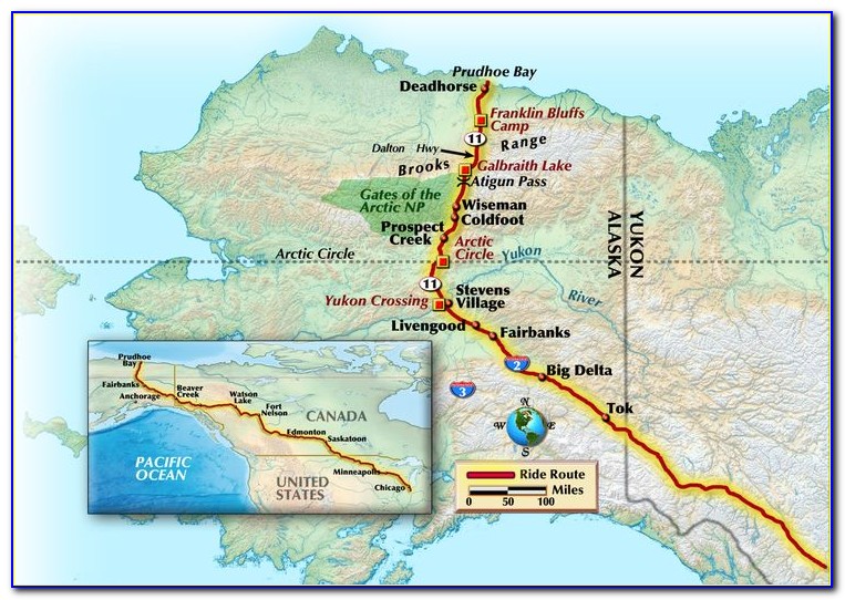 Arctic Circle Alaska Dalton Highway Map
