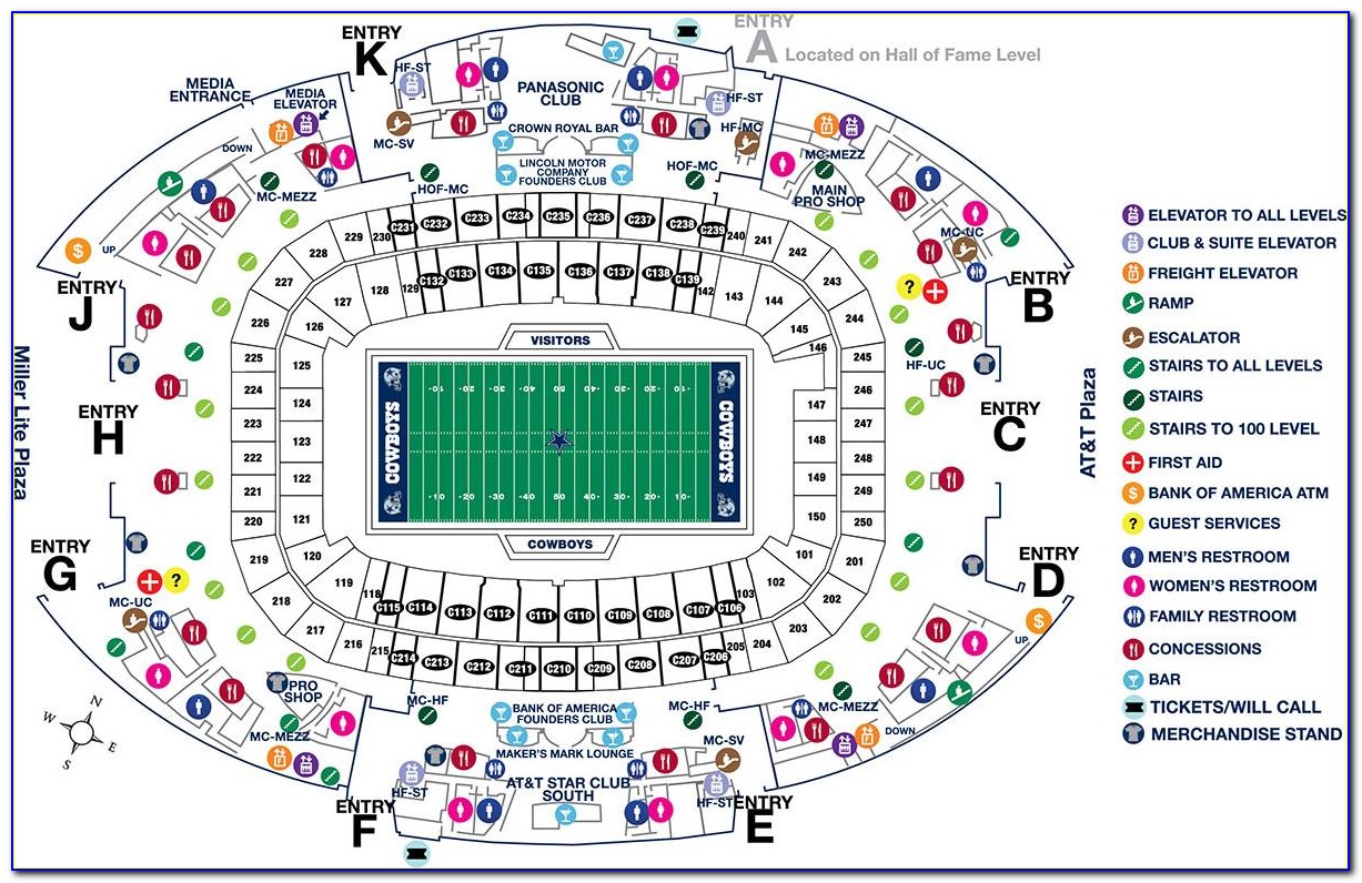 At&t Stadium Suite Map