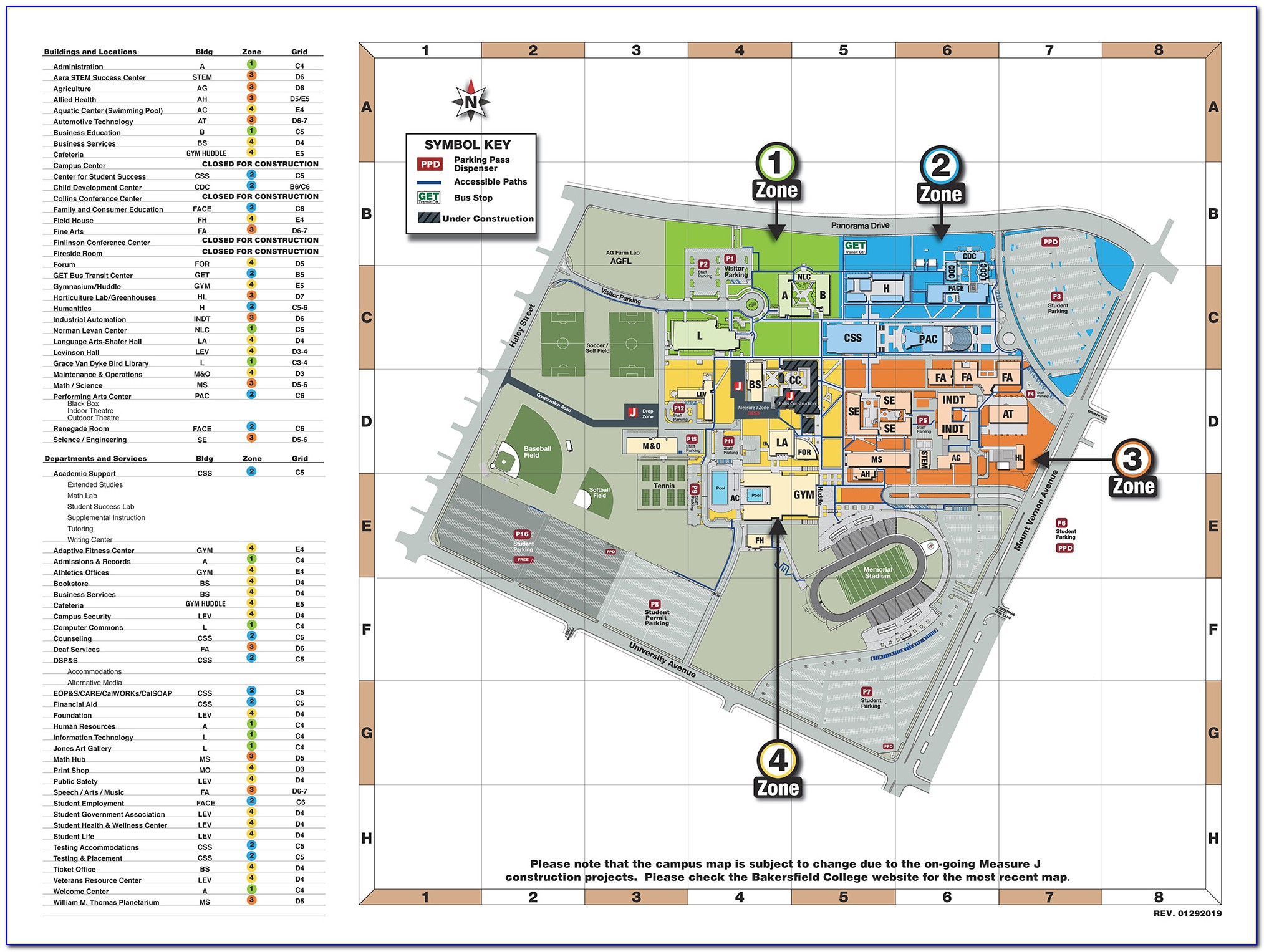 Bakersfield College Southwest Campus Map