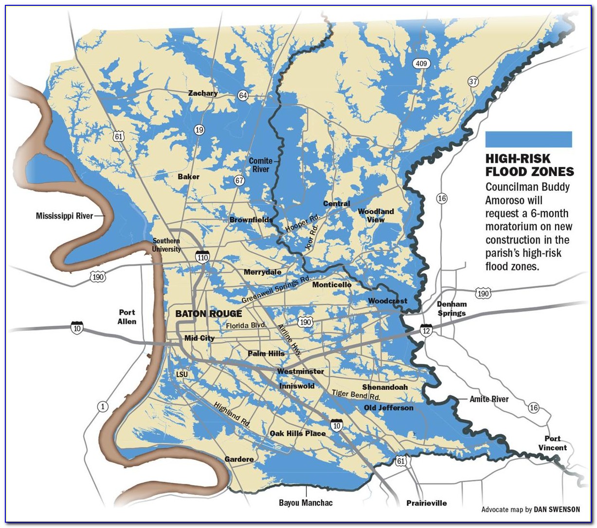 Baton Rouge Flood Map 2019