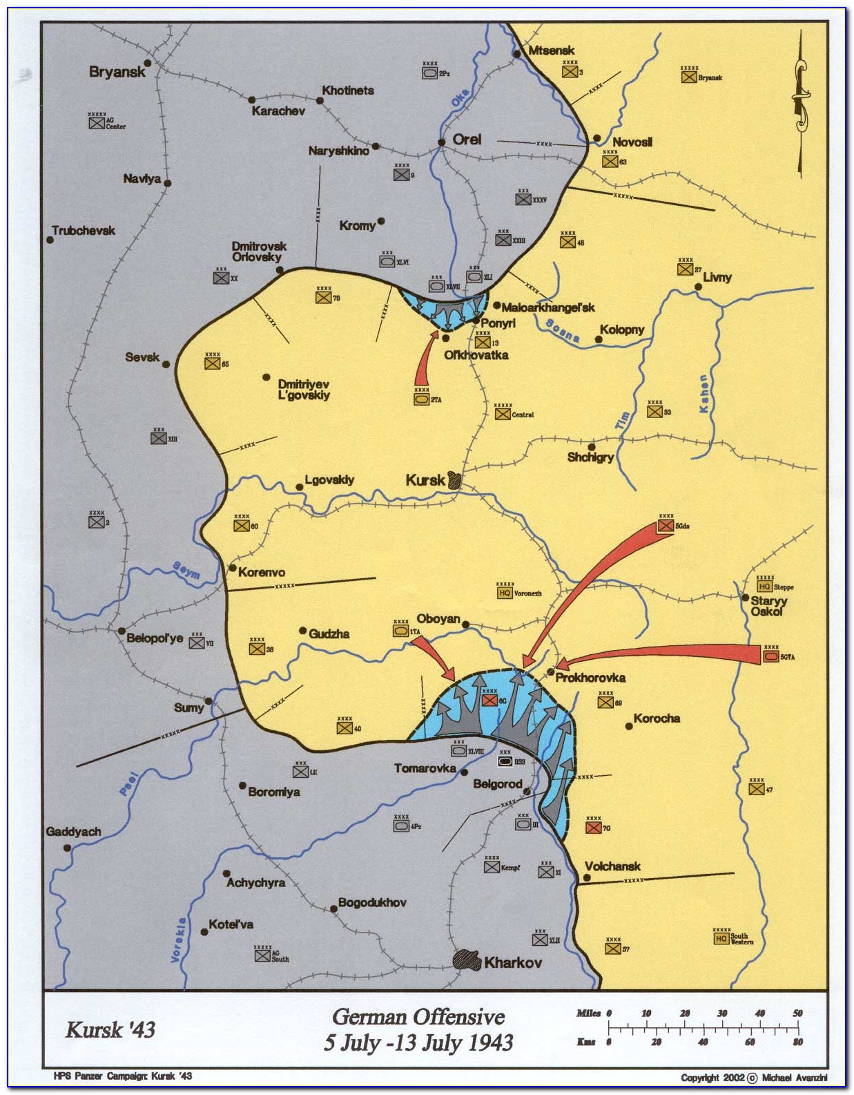 Battle Of Kursk Map View