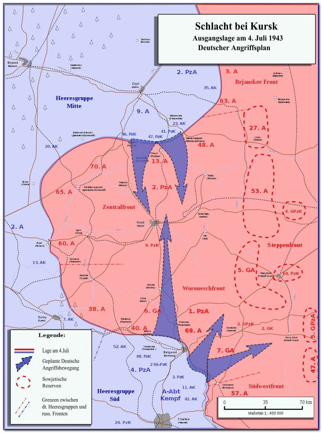 Battle Of Kursk Map
