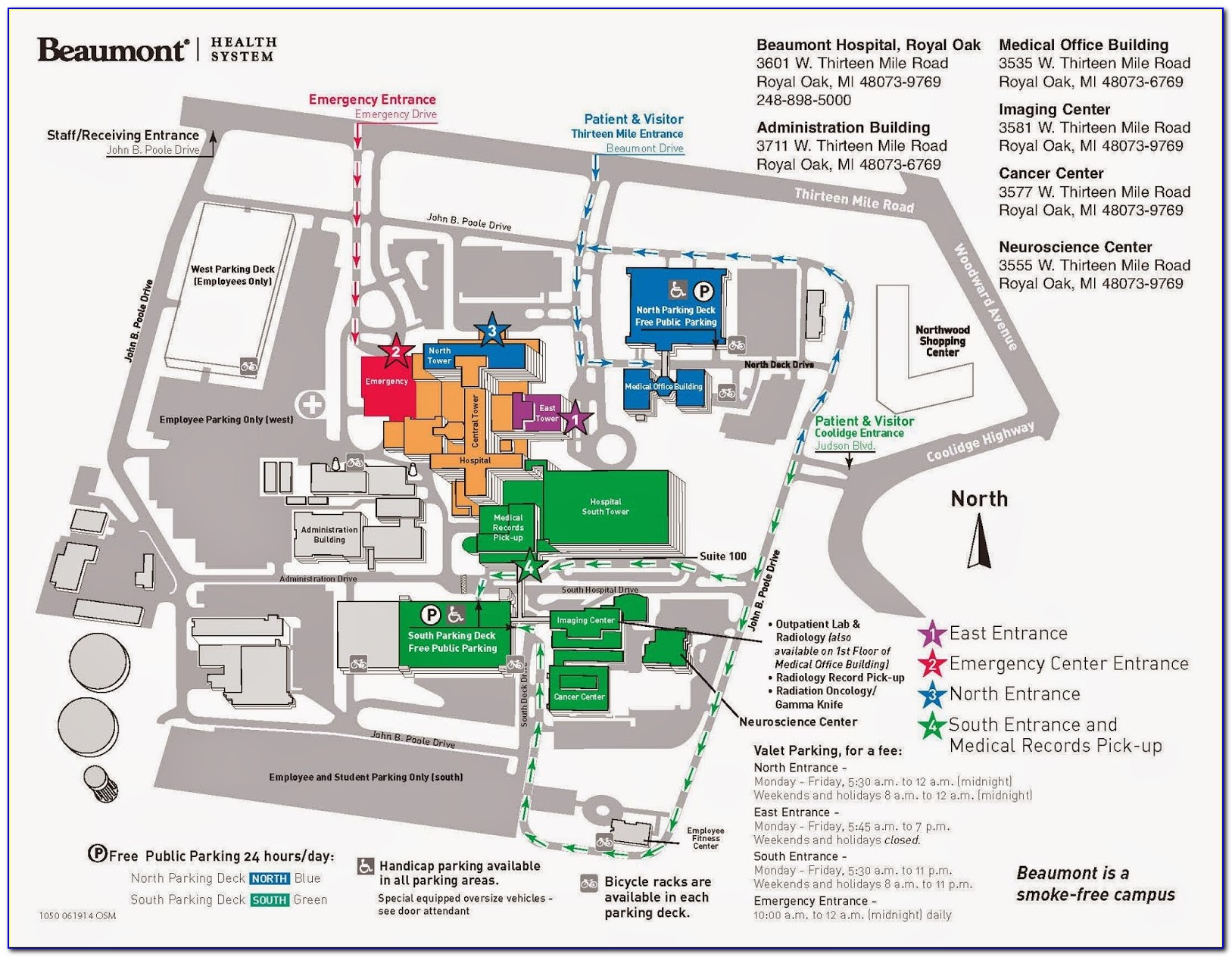 Beaumont Hospital Royal Oak Campus Map