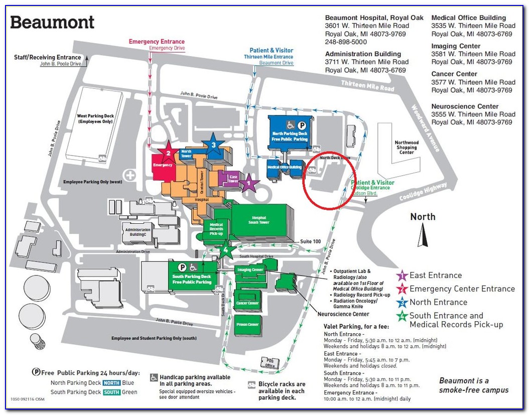Beaumont Hospital Royal Oak Map