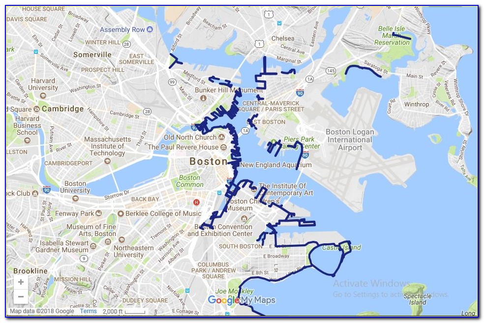 Boston Harborwalk Map