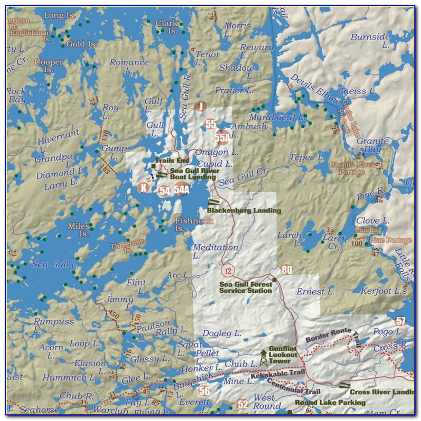 Boundary Waters Canoe Area Minnesota Map