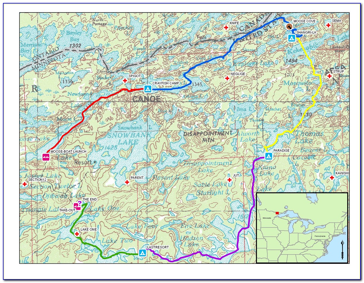 Breckenridge Hiking Trail Map