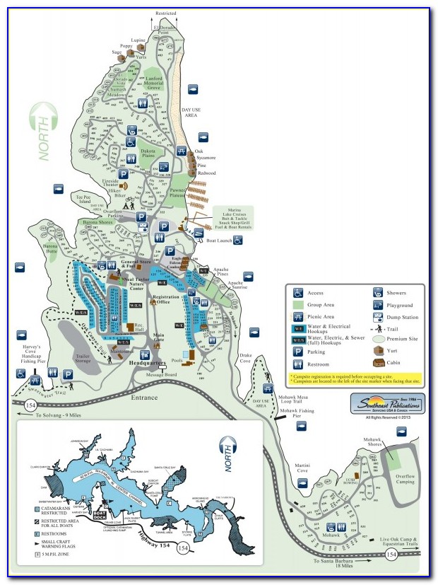 Campground Cachuma Lake Camping Map