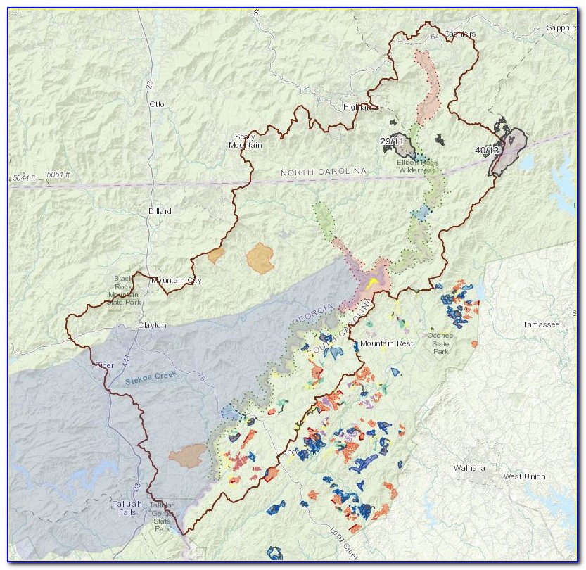 Chattooga River Fishing Map