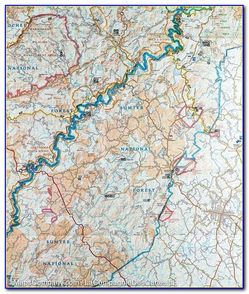Chattooga River Rafting Map