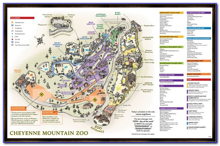Cheyenne Mountain Zoo Park Map