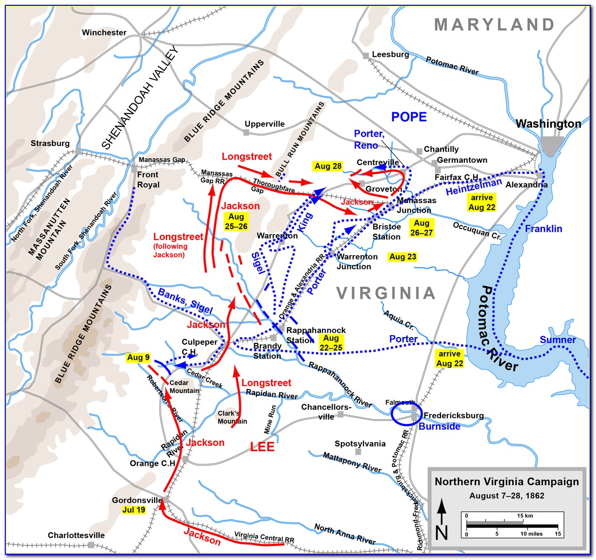 Civil War Encampment Maps Virginia
