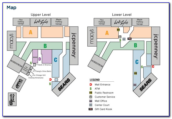 Columbia Center Mall Map